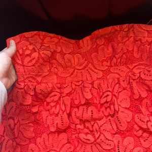 NWT Red lace mini dress! Anthropologie